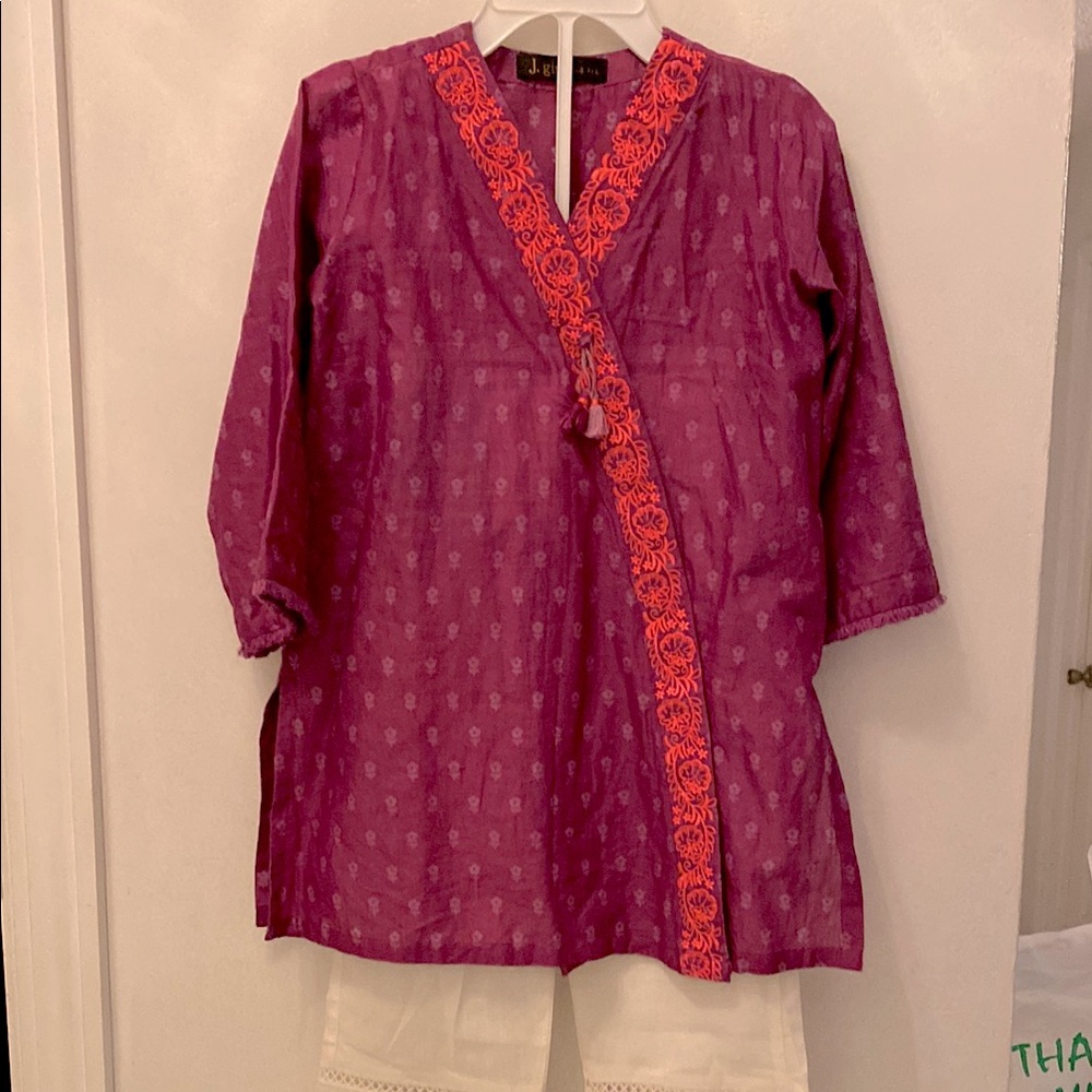 Purple pink white J. Shalwar kameez NWOT